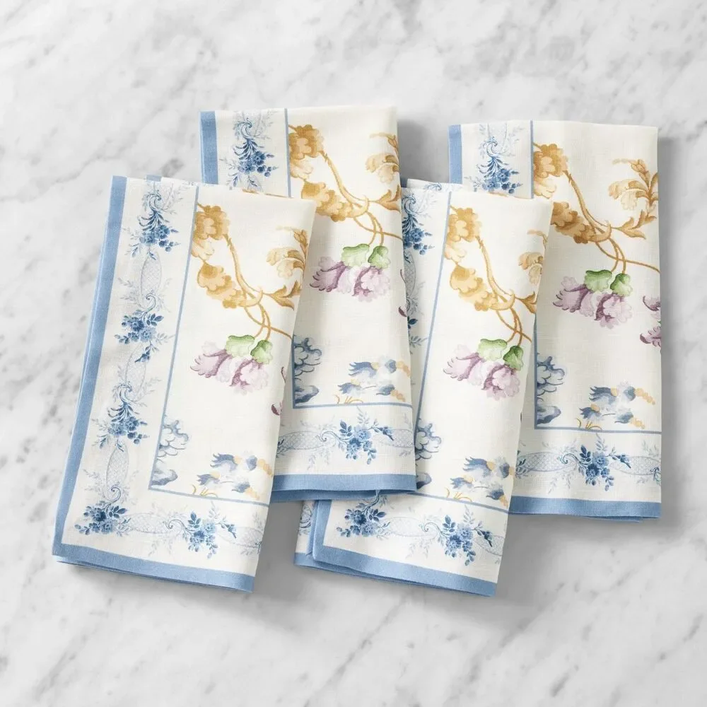 Williams Sonoma Bridgerton Napkins Set of 4 100% Cotton NWT